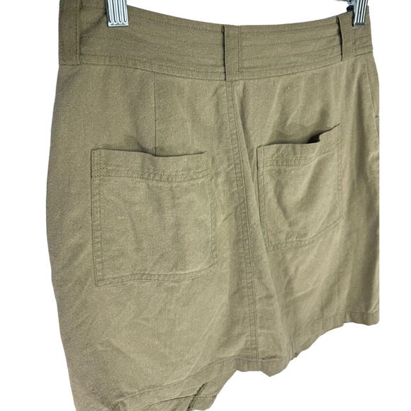 Madewell Women Skirts Wrap Green Knee Length Retro size 00 - Picture 4 of 5